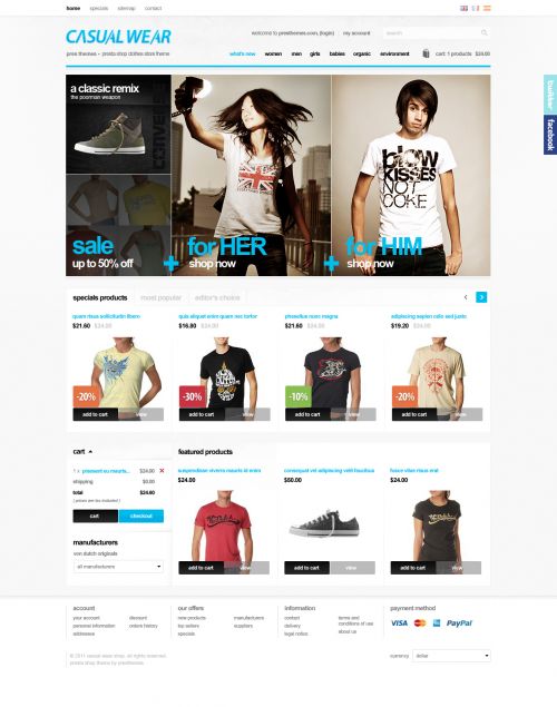 Prestheme CasualWear - Fashion Prestashop Theme - Home