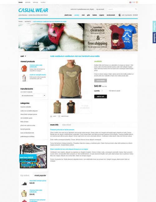 Prestheme CasualWear - Fashion Prestashop Theme - Product Details