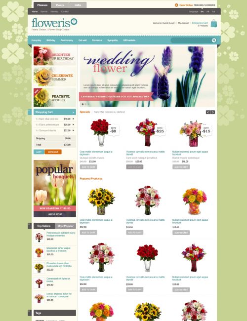 Prestheme Floweris - Flowers PrestaShop Theme - Home
