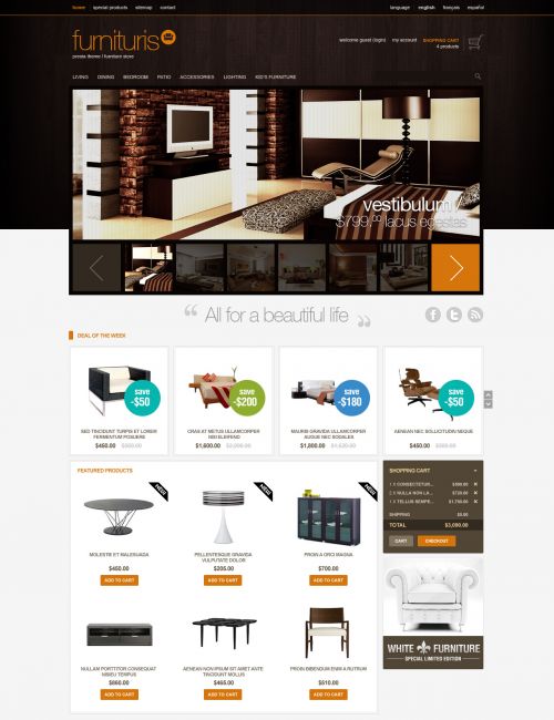 Prestheme Furnituris - Furniture PrestaShop Theme - Home