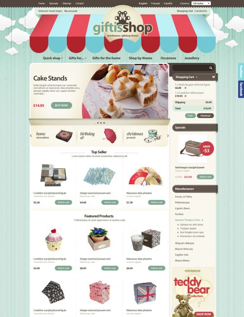 Prestheme Giftis - Gifts PrestaShop Theme - Home