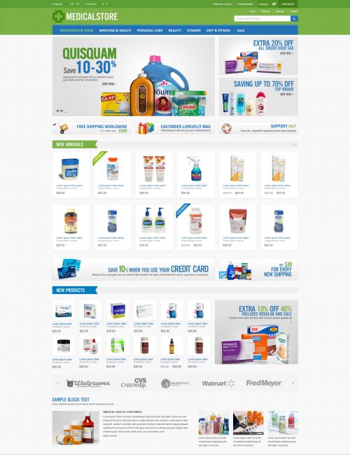 Prestheme Medical & Drug Store - Home Green Color