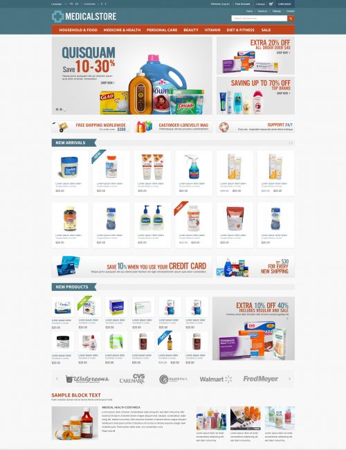 Prestheme Medical & Drug Store - Home Blue Color