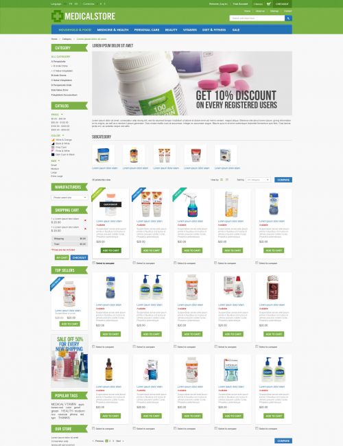 Prestheme Medical & Drug Store - Category Grid