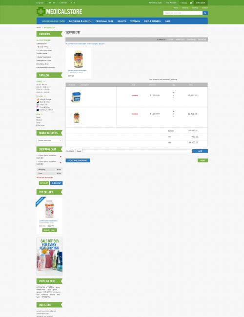 Prestheme Medical & Drug Store - Shopping Cart